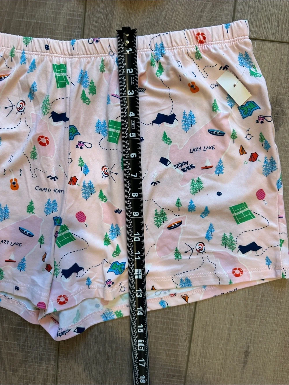 kate spade Light Pink Camp-Print Short Pajama Set